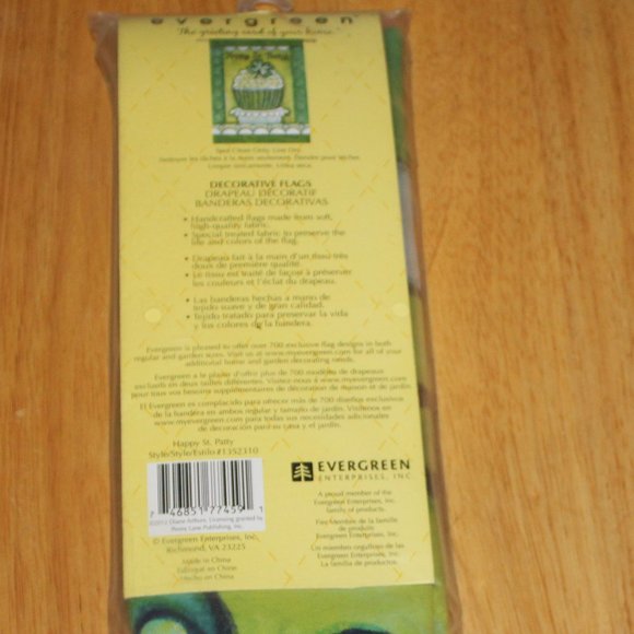 Happy St. Patty's Decorative Flag - Picture 2 of 2